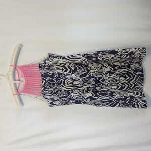 Lilly Pulitzer Dress.  Beautiful navy/pink halter dress. Size 4. EUC.